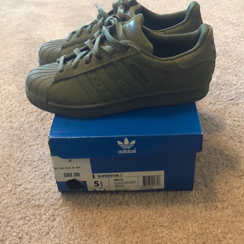 Olive green adidas all star sneakers